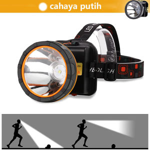 QYD Senter kepala Cas LED super Terang 50watt IPx4 Tahan Air Headlamp 9600mAh Q8801