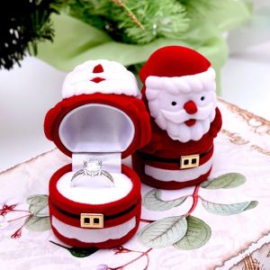 GAOSU Traditional Gift Hot Display Earring Storage Box Santa Organizer Box Case Ring Case Velvet Box Jewelry Ring Box