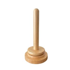 Mishilei Portable Wooden Yarn Holder Wooden Yarn Organiser for Knitting and Crochet Round Thread Roll Holder Stand Yarn Holder Dispenser