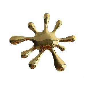 Artistic Ripple Brooch Multifuntional Statement Brooch Retro Style Accessory Stainless Steel Texture for Any Wardrobe