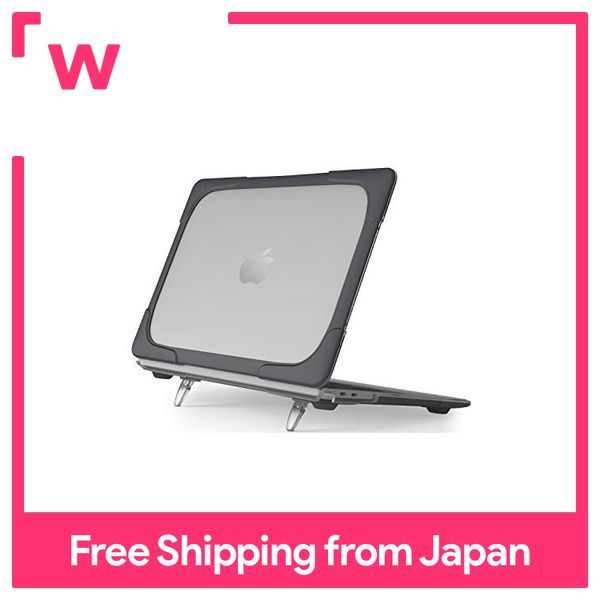 ProCase MacBook Air M1 Air 13 Case 2020 2019 2018 Shock Absorption  Lightweight Hard Shell ARMOR Protective Cover With Folding Tand Applicable 