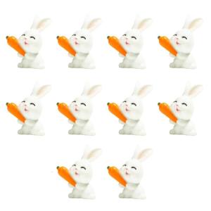 10pcs DIY Landscape Ornaments Rabbit Garden Accessories for Easters Bunnies Decors Potted and Home Car Decoration