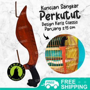 SEMPATI Pengunci Kunci Sangkar Kandang Burung Perkutut Terkuku Puter Kunci Pintu Sangkar Bentuk Pisau Keris Pengaman Sangkar
