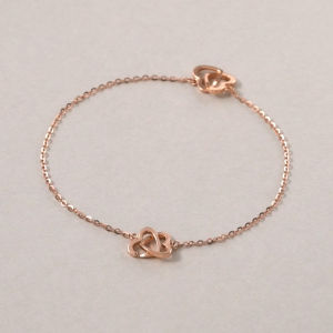 Chow Sang Sang 周生生 Minty Collection 18K Rose Gold Love Heart Bracelet 92698B