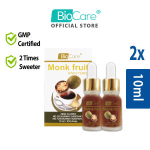 Biocare Monk Fruit Sweetener (10ml) X2/ Zero Calorie/ Diabetes Friendly/ Tooth Friendly