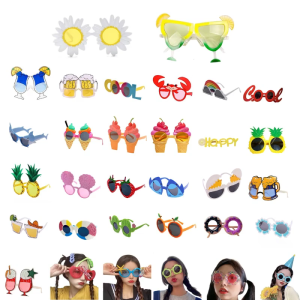 Luau Party Eyewear Hawaiian Funny Plastic Sunglasses Tropical Summer Party Decors Party-Favor for Teens Party Supplies