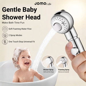 ✅2026 NEW✅JOMO Baby Children Shower Head Handheld 2 Mode Water Saving Bathroom Shower Head