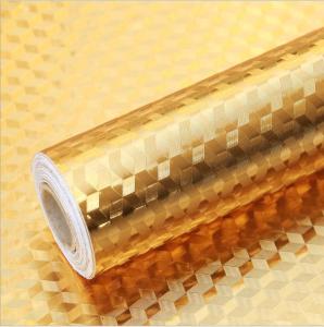 5 Mét Decal Dán Bếp Khổ 60cm Rộng Tráng Nhôm Chịu Nhiệt Có Keo - HỌA TIẾT VÀNG PK889