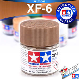 🌈 TAMIYA 81706 XF-6 COPPER ACRYLIC MINI 10ML PLASTIC MODEL HOBBY ACTION FIGURE TOY PAINT VCA GUNDAM SINGAPORE