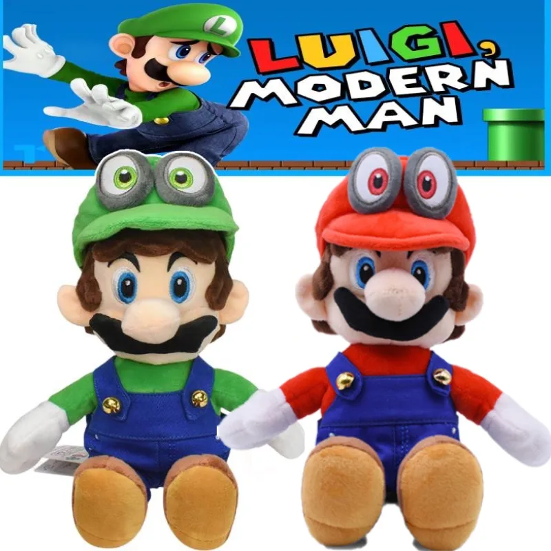 25cm Super Mario Bros Luigi Plush Doll Anime Peripherals Game