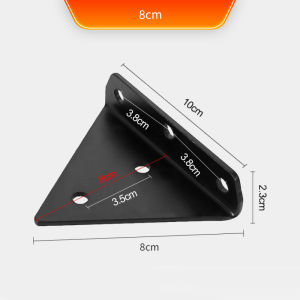 Adjustable Wall Mounted Black Triangle Folding Angle Bracket Shelf Support - Heavy Duty Hardware for Floating Shelves DIY Home Decor