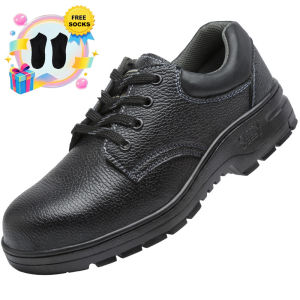 【Available in stock in Malaysia】Safety Shoes Men Steel Toe Cap Anti-Smashing Anti-Piercing Safety Boots Steel Toe Shoes