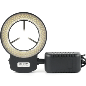 High Brightness 144 LED Rings Light Adjustable LED Rings Light Simple to Operate for Microscope Lens & Camera Magnifie