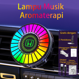 Parfum Mobil Mewah Lampu LED RGB Lampu Equalizer Audio Spectrum Sensor Suara RGB Music Music Rhythm Parfum Mobil