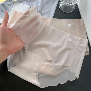 SHAN 6 PCS Invisible Ice Silk Panties Women Seamless Briefs Female Underpants Ultra-thin Underwear High Rise Solid Comfortable Lingerie NEW