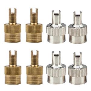 Slotted for Head Stem Cover with Core Removal Tool Full Copper Car Tire Tool Cap Motorcycle Tyre for Valve Repair Parts