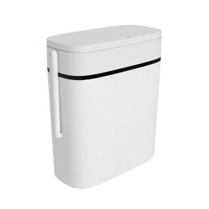 14L Bathroom Trash Can Wastebasket Space Consciously Design for Apartments Office Bathroom Garbage Bin Easy Cleaning