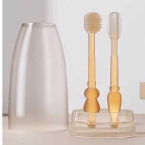 Sét Rơ Lưỡi Silicon bàn Chải Silicon Cho Bé từ 0 - 2 Tuổi chất liệu an toàn cho bé