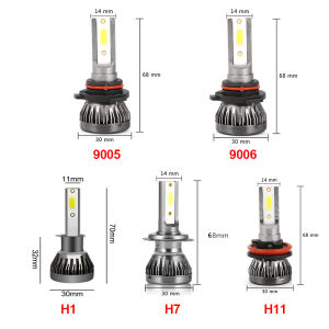 SEAMETAL 2Pcs หลอดไฟหน้า H1 H4 H7 H8 H9 H11 9005 9006 LED ไฟหน้ารถยนต์ 6000K