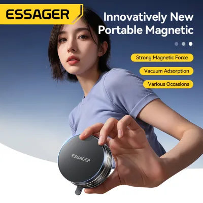 Essager Portable Suction Mounts Desktop Suction Stand Car Phone Holder 360 Rotation Suit For Table Mirror Kitchen Car Glass Marble Ceramic tile Metal Multi-scenario Purpose Stand For iPhone16 15-8 iOS Android Smartphone Multi-functional Purpose Bracket