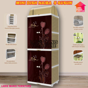 NAIBA RAK PIRING PLASTIK RAK PIRING NAIBA MINI DISH RACK 4001 4002 PREMIUM RAK DAPUR