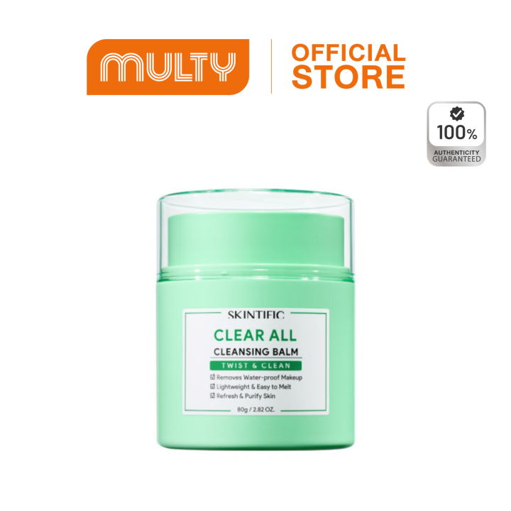 SKINTIFIC Clear All Cleaning Balm Twist&Clean 30s Makeup Off 80g. คลี ...