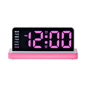 FUNG Large Screen Digital Alarm Clock Adjustable Brightness Large Display LED Electronic Clock Backlight Adjustment Week Date Display Table Clock Bedroom