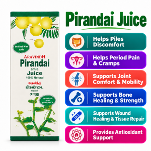 Pure Pirandai Juice Bone Setter Tonic | Cissus Quadrangularis Veldt Grape Extract | Fast Absorption Liquid Herbal Supplement for Arthritis Joint Mobility & Bone Density | 100% Plant Based Natural Health Drink for Digestion & Wellness