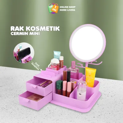 Rak Kosmetik Cermin Rak Kosmetik Kaca serbaguna