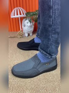 Mens Breathable Slip-On Casual Shoes - Lightweight Low-Top Walking Sneakers for Outdoor Fishing Park and Exercise Brown Mesh Fabric Rubber Sole Plaid for All Seasons Outdoor Shoes Low-Top Shoes Fabric Upper