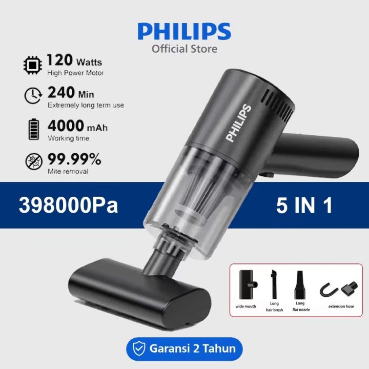 Philips vacuum cleaner cordless portable handheld 8 in 1 car household ...