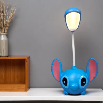 Lampu Meja Belajar Anak Model Kartun Lilo Stitch 1.6 W Dengan Rautan