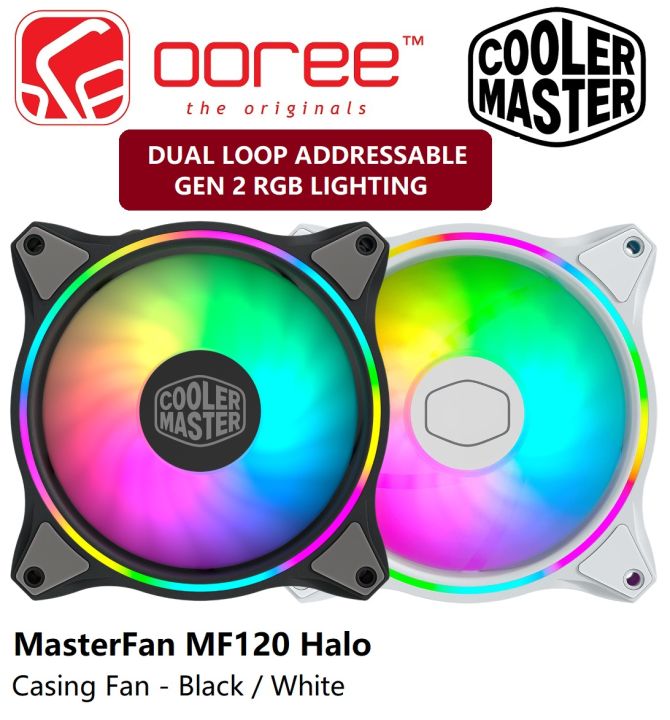COOLER MASTER MASTERFAN MF120 HALO ARGB 120MM DUAL LOOP ADDRESSABLE RGB ...