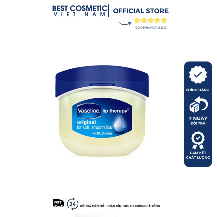 Dưỡng môi Vaseline khử thâm môi khô môi làm hồng môi 7g