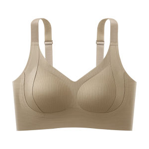 เต็มถ้วยปรับชุดชั้นในสตรีหน้าอกใหญ่ชุดชั้นในขนาดเล็กป้องกันการหย่อนคล้อยขนาดใหญ่ไม่มีรอยต่อหน้าอกสุภาพสตรีชุดชั้นในบาง