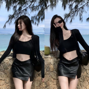 Áo Khoác Cardigan Thun Gân Cho Nữ Phong Cách Ulzzang G2 Phù Hợp Đi Đà Lạt Di Biển Labibi