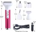 5 in 1 Electric Razor for Women Removal for Body Nose Hair Trimmer Face Shavers Eyebrow Legs Armpit Bikini Area Pubic s Painless Rechargeable Portable Faci. 