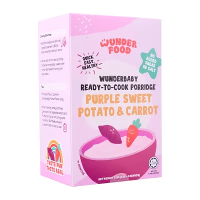 Wunderfood Ready To Cook Porridge Purple Sweet Potato And Carrot