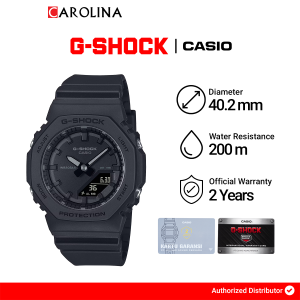 Jam Tangan Wanita Casio G-Shock GMA-P2100BB-1A Black Dial Black Resin Band