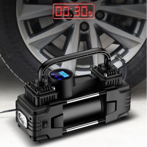 Bộ bơm ô tô 2 xilanh tự ngắt siêu khỏe kèm đồ nghề dự phòng