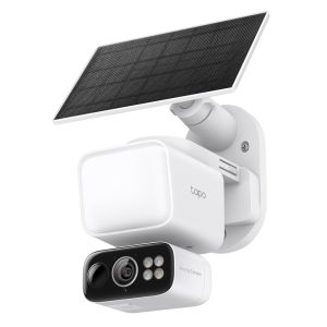 TP-Link Tapo C615F KIT 2K 3MP View Solar-Powered Floodlight Pan/Tilt Security Camera Waterproof PTZ Outdoor Camera10400mAh Battery 140 days