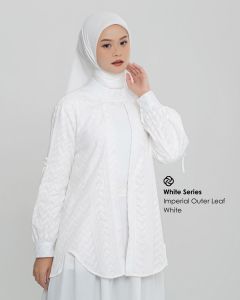 WHITE SERIES IMPERIAL OUTER BY DEENAY BAHAN COTTON ALL SIZE PAKAIAN WANITA