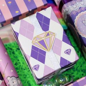 [10 rolls]Clearance sale! 2nd Item 50% Off - Fresh & Lovely [Purple] DIY Gift Wrapping Paper Present packing paper Party decorate Birthday Christmas
