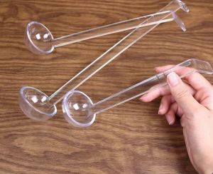 PC container spoon 5.2x25cm Powder spoon/jam Scooper for Milktea/Long Handle Coffee Teaspoon