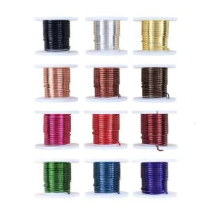 Creative Brass Wire Bundle Gauge Vibranting Colored and Easy to Shape Portable for Jewelers and Hobbyists 12 Rolls