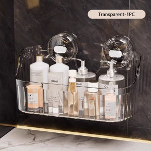 GREENSINDOOR Bathroom Storage Rack Transparent Plastic Organizer Holder Toiletry Hair Accessory Jewelry Makeup Organizer Bracket Storage Rack