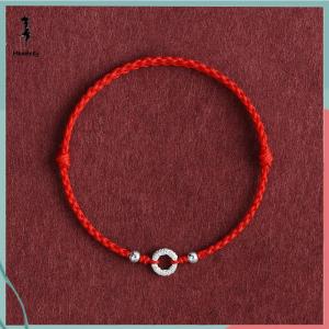 ส่วนลด 10 บาท สำหรับการซื้อ 1 ชิ้น สร้อยข้อมือเชือกถักแฟชั่นทำด้วยมือสีแดงสร้อยข้อมือนำโชคเหมาะกับชายและหญิงของขวัญคู่รักกำไลราศีปีแห่งความโชคดี