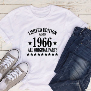 [Local Stock] VCC Limited Edition 1966 All Original Parts Birthday Gift Tshirt Made in 1966 60th Years Idea Anniversary Print T Shirt Summer Tees