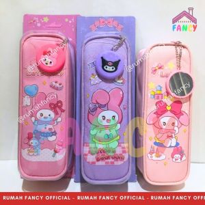 Tempat Pensil Kain Sleting + Gantungan/Kaca B-012 /BT 2266 Motif SNR /Rabbit Lucu Unik Murah PREMIUM