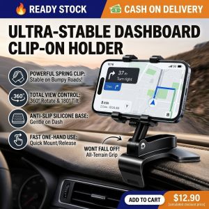 Car Phone Holder Car Phone Mount 360 Degree Rotating Phone Stand Adjustable Smartphone Cradle Secure Stable Grip Universal Mobile Phone Holder Driving Navigation Accessory